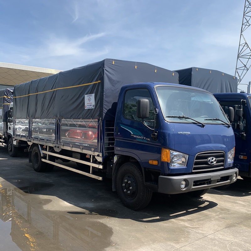 Xe tải Hyundai New Mighty 110SL thùng mui bạt 7 tấn thùng dài 5m8