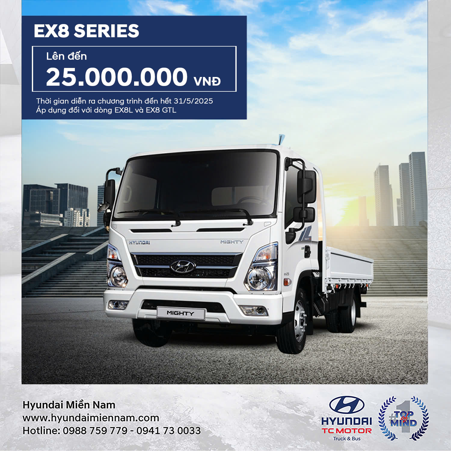 Uu dai xe Hyundai 8 tan